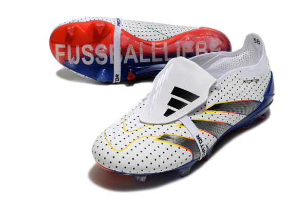 Giày sân cỏ tự nhiên Adidas Predator Elite đen đỏ có dây FG - Image 3